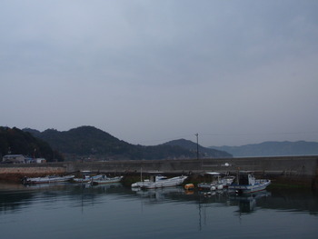 島の夕方の風景