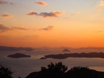 島からの夕方の風景　９／２３