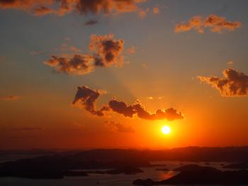 島からの夕方の風景　９／２３