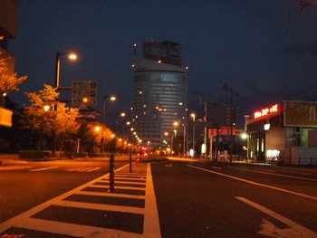 車道の真ん中より