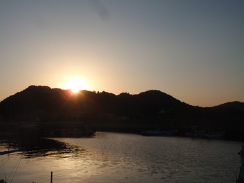 島の夕暮れ