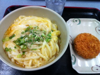 本日のお昼うどん