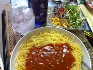 久々のパスタ