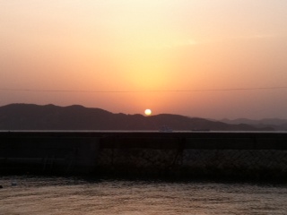 夕陽に感謝