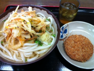 本日のお昼うどん