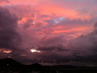 一瞬の夕焼け空