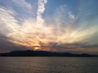 夕陽と雲のコラボ