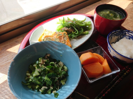 焼き鯖小松菜サラダ