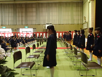 財田上小学校卒業式