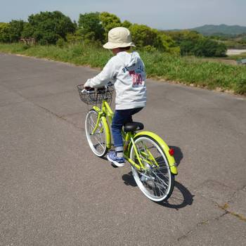 自転車の初乗り　　公渕公園にて