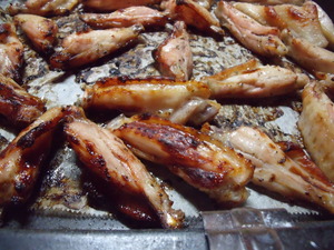 塩麹三昧・・・・鶏手羽中焼き・・・