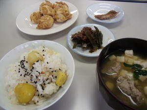 さんまつみれ汁＆コーンフレーククッキー