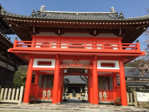 桜門・巴瓦の輪違い文様－淡路島護国寺