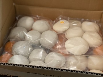 チーズ入りお餅を半分こ