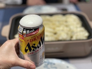 泡が出る缶ビール♪