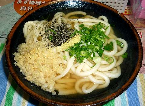今日のうどん　日曜日　