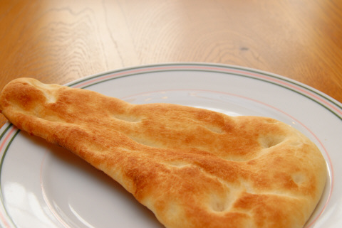 朝カレー　ナン