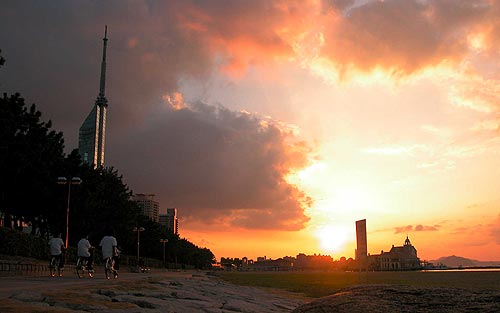 感動の夕焼け画像（街編）