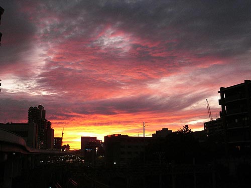 感動の夕焼け画像（街編）