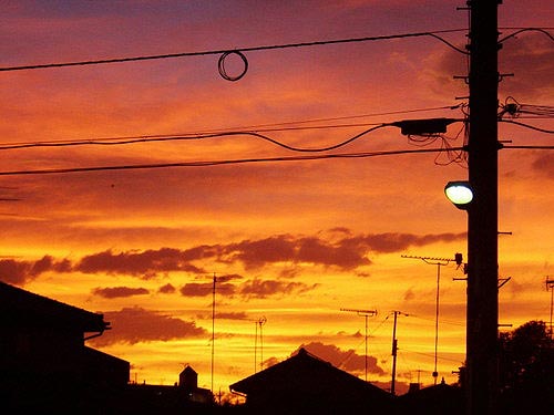 感動の夕焼け画像（街編）